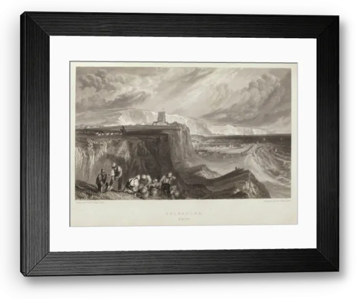 Framed Print : Folkstone, Kent, 1826. Creator: JMW Turner Framed Print : Folkstone, Kent, 1826. Creator: JMW Turner
