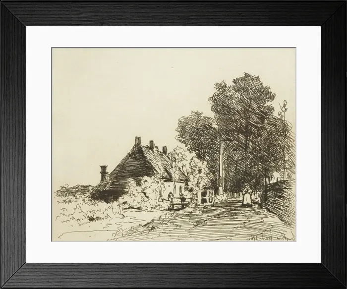 Framed Print : The Nurse, 1862. Creator: Johan Barthold Jongkind Framed Print : The Nurse, 1862. Creator: Johan Barthold Jongkind
