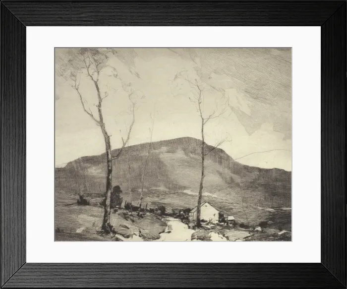 Framed Print : House in the Hills, c1890-1949. Creator: Chauncey Foster Ryder Framed Print : House in the Hills, c1890-1949. Creator: Chauncey Foster Ryder