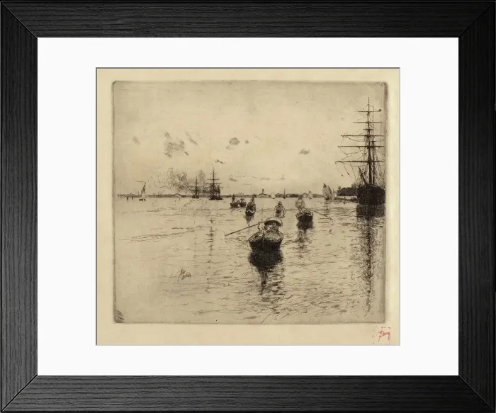 Framed Print : Shipping on the Venetian Lagoon, 1885. Creator: Robert Frederick Blum Framed Print : Shipping on the Venetian Lagoon, 1885. Creator: Robert Frederick Blum