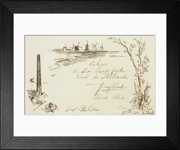 Framed Print : Title-page, 1862. Creator: Johan Barthold Jongkind Framed Print : Title-page, 1862. Creator: Johan Barthold Jongkind