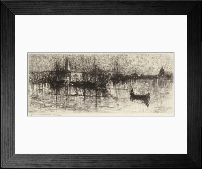 Framed Print : Rainy Night in Venice, 1880. Creator: Otto Henry Bacher Framed Print : Rainy Night in Venice, 1880. Creator: Otto Henry Bacher