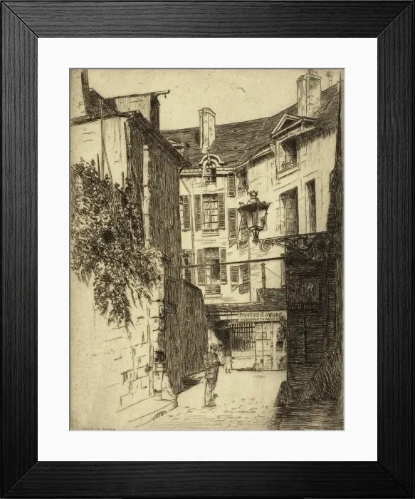 Framed Print : Cour de Rohan, c1900-1938. Creator: George Charles Aid Framed Print : Cour de Rohan, c1900-1938. Creator: George Charles Aid