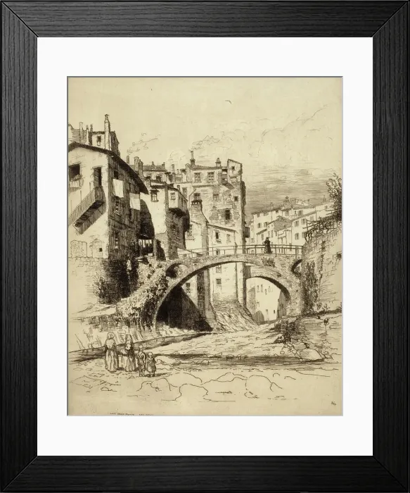 Framed Print : Les Deux Ponts, San Remo, c1900-1938. Creator: George Charles Aid