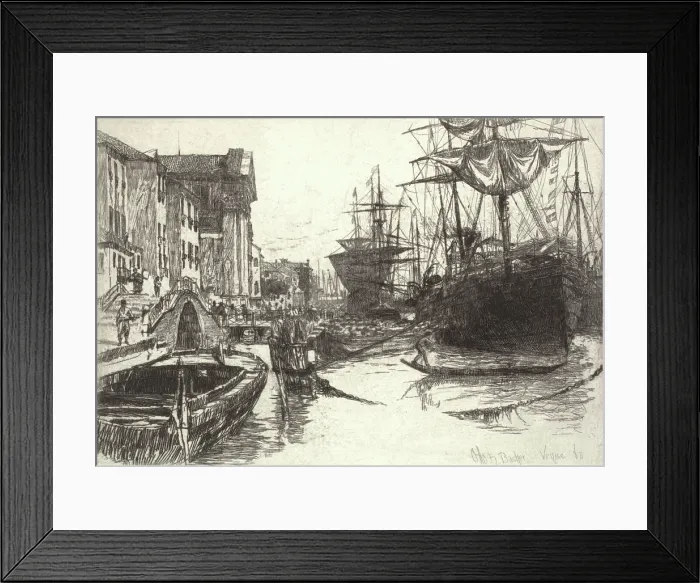 Framed Print : Fondamenta Delle Zattere, 1880. Creator: Otto Henry Bacher Framed Print : Fondamenta Delle Zattere, 1880. Creator: Otto Henry Bacher
