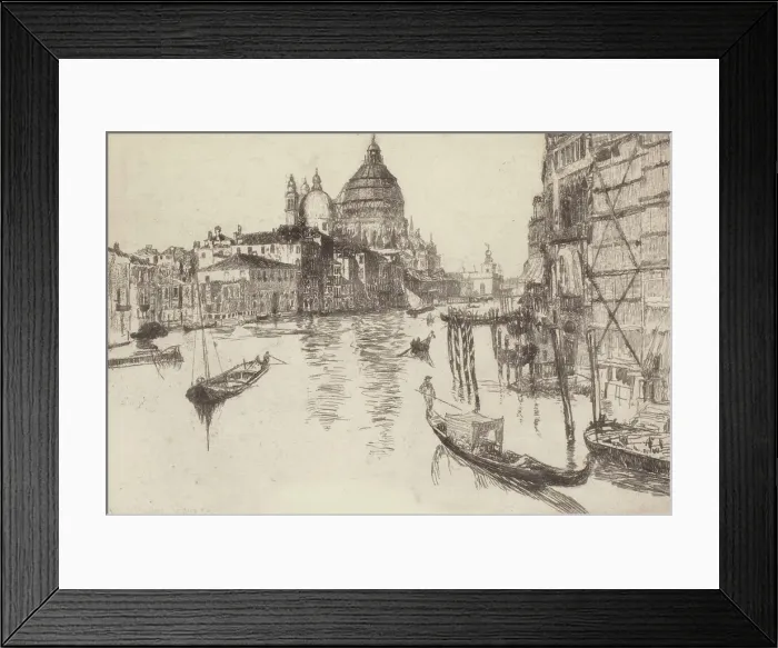 Framed Print : Entrance to the Grand Canal, Venice, 1880. Creator: Otto Henry Bacher