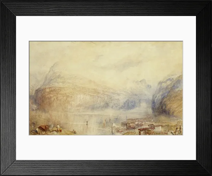 Framed Print : Lake of Lucerne from Brunnen, 1845. Creator: JMW Turner Framed Print : Lake of Lucerne from Brunnen, 1845. Creator: JMW Turner