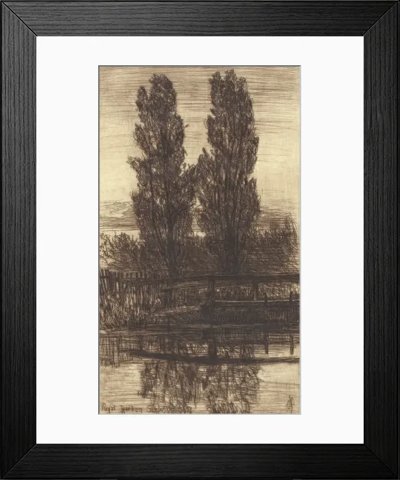Framed Print : Royal Garden, Schleissheim, 1879. Creator: Otto Henry Bacher Framed Print : Royal Garden, Schleissheim, 1879. Creator: Otto Henry Bacher