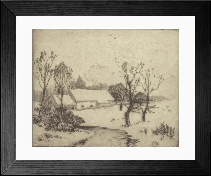 Framed Print : Winter, 1916. Creator: L Clarence Ball Framed Print : Winter, 1916. Creator: L Clarence Ball