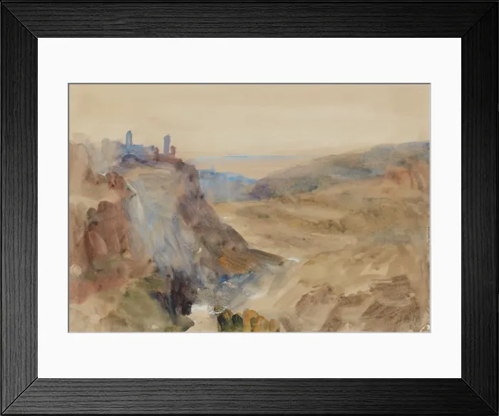 Framed Print : Tivoli, after Turner, c1820, (c1860s). Creator: Hercules Brabazon Brabazon Framed Print : Tivoli, after Turner, c1820, (c1860s). Creator: Hercules Brabazon Brabazon