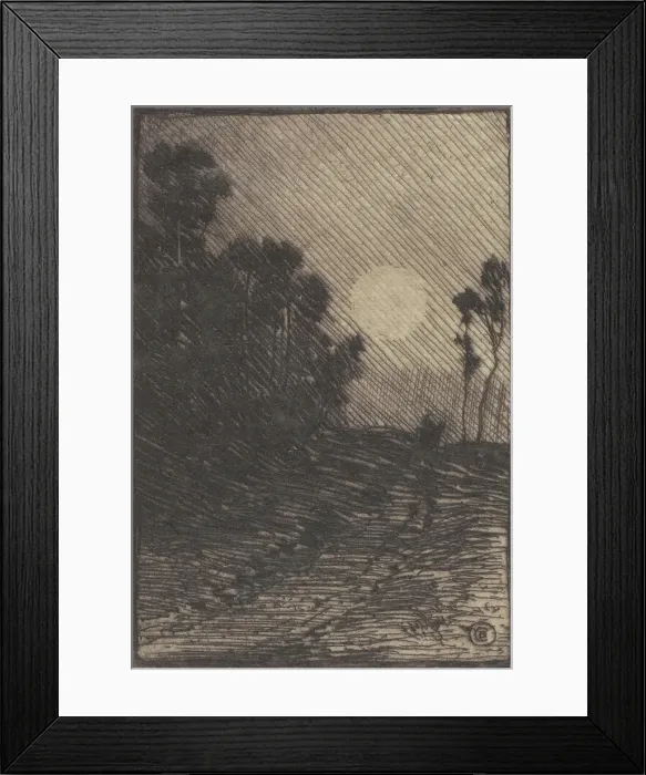 Framed Print : Moonlight, 1916. Creator: L Clarence Ball Framed Print : Moonlight, 1916. Creator: L Clarence Ball