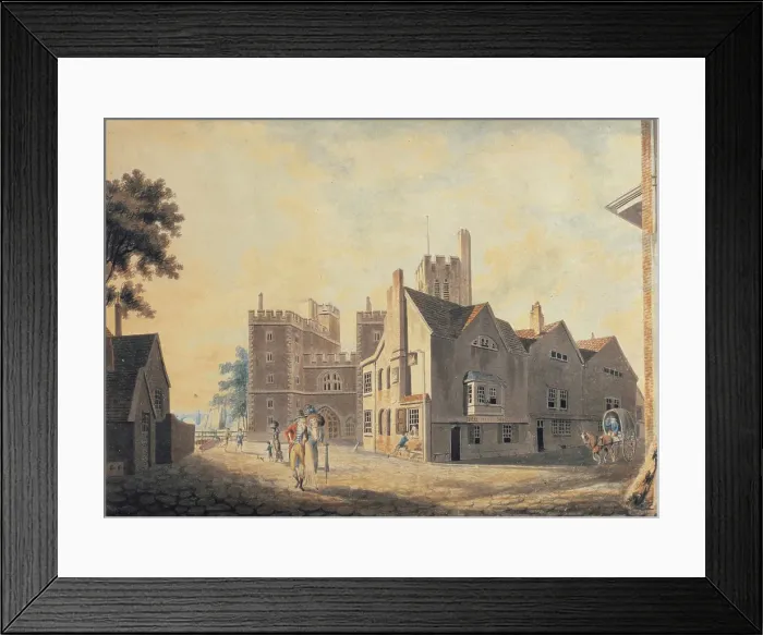 Framed Print : View of the Archbishop's Palace, Lambeth, 1790. Creator: JMW Turner. View of the Archbishop's Palace, Lambeth, 1790. Creator: JMW Turner Framed Print : View of the Archbishop's Palace, Lambeth, 1790. Creator: JMW Turner. View of the Archbishop's Palace, Lambeth, 1790. Creator: JMW Turner