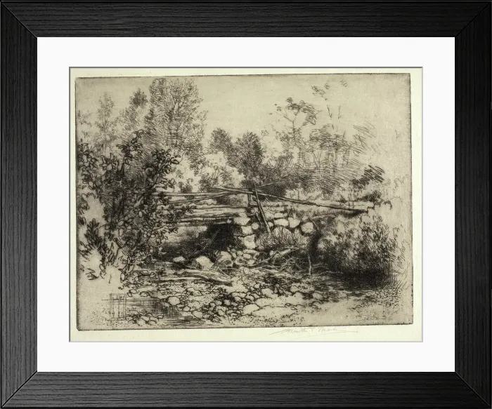 Framed Print : The Dry Brook, 1914. Creator: Franklin Tyler Wood Framed Print : The Dry Brook, 1914. Creator: Franklin Tyler Wood