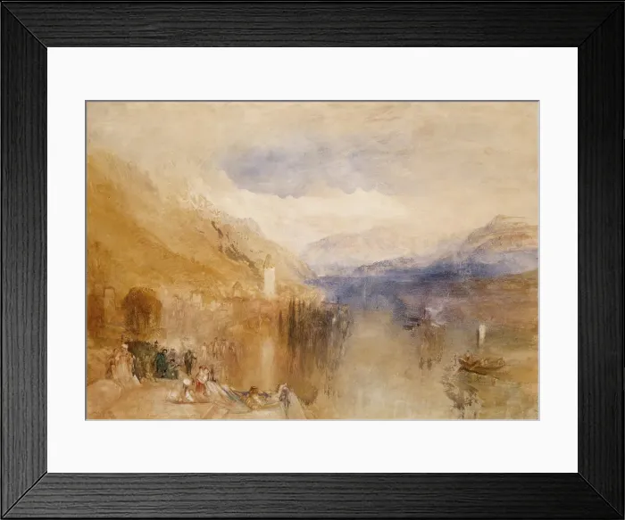 Framed Print : Oberhofen, Lake Thun, about 1848. Creator: JMW Turner Framed Print : Oberhofen, Lake Thun, about 1848. Creator: JMW Turner