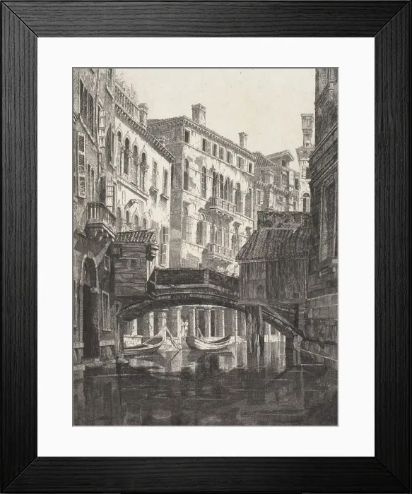 Framed Print : Rio dei Santi Apostoli, Venice, 1930. Creator: John Taylor Arms Framed Print : Rio dei Santi Apostoli, Venice, 1930. Creator: John Taylor Arms