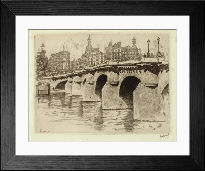 Framed Print : Pont Neuf, No. 2, c1900-1938. Creator: George Charles Aid