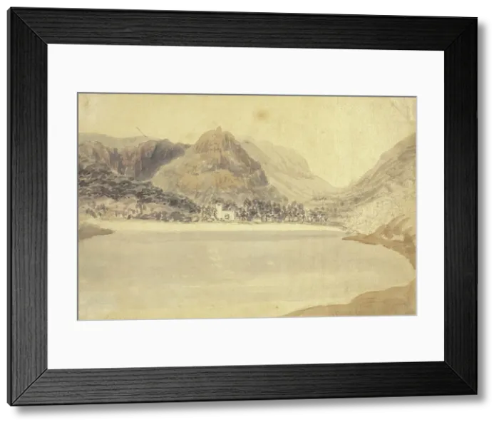 Framed Print : Grassmere Lake and Church, c1870s, Creator: JMW Turner Framed Print : Grassmere Lake and Church, c1870s, Creator: JMW Turner