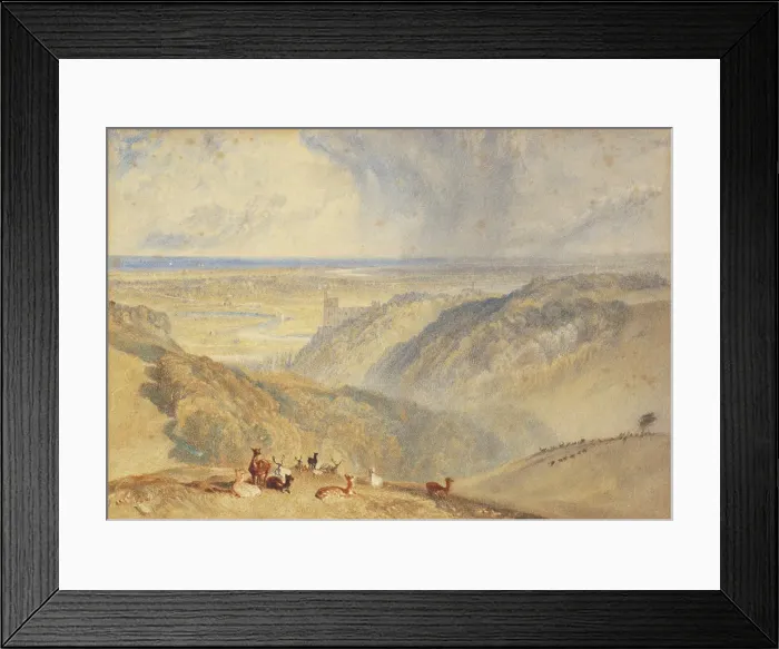 Framed Print : Arundel on the River Arun, c1830s. Creator: William Ward II Framed Print : Arundel on the River Arun, c1830s. Creator: William Ward II