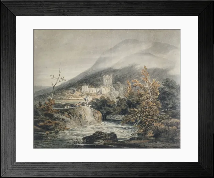 Framed Print : Llanthony Abbey, Monmouthshire, about 1792. Creator: JMW Turner Framed Print : Llanthony Abbey, Monmouthshire, about 1792. Creator: JMW Turner