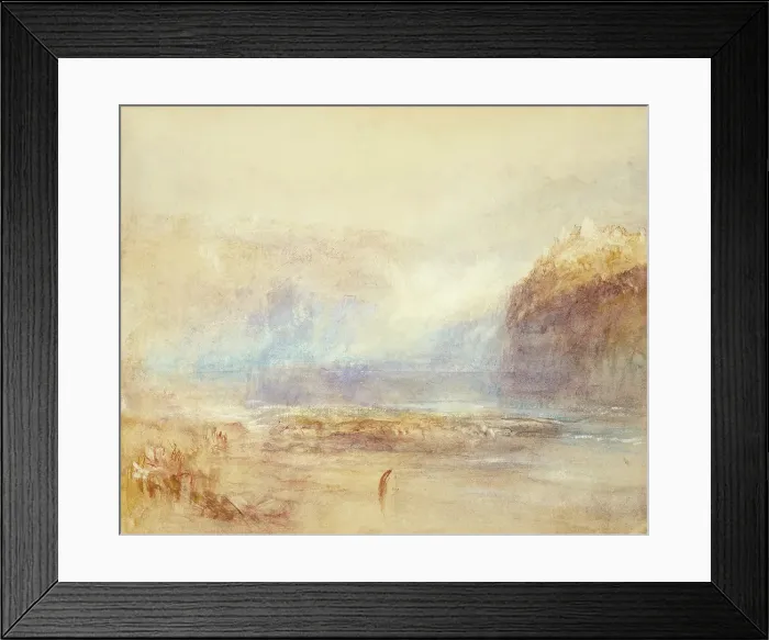 Framed Print : Falls of the Rhine at Schaffhausen - Distant View, 1841. Creator: JMW Turner Framed Print : Falls of the Rhine at Schaffhausen - Distant View, 1841. Creator: JMW Turner