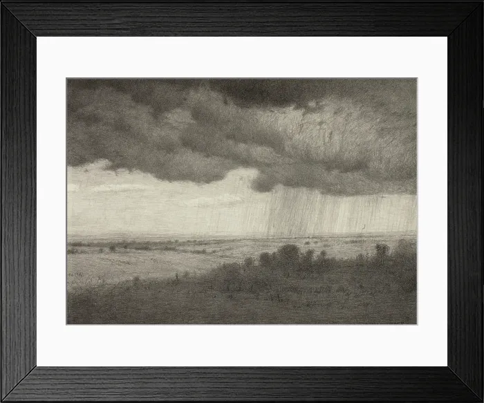 Framed Print : Summer Shower, 1921. Creator: Bolton Coit Brown