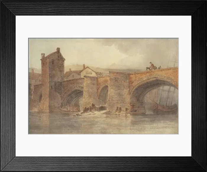 Framed Print : Chester Bridge, 1794. Creator: JMW Turner Framed Print : Chester Bridge, 1794. Creator: JMW Turner