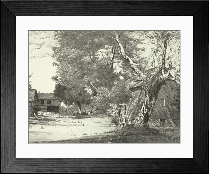 Framed Print : The Farm, 1923. Creator: Bolton Coit Brown Framed Print : The Farm, 1923. Creator: Bolton Coit Brown