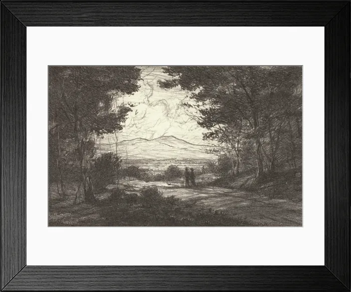 Framed Print : Distant Mountains (Small), 1920s. Creator: Bolton Coit Brown Framed Print : Distant Mountains (Small), 1920s. Creator: Bolton Coit Brown
