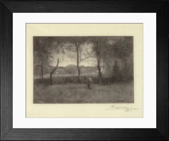 Framed Print : Landscape, 1902. Creator: Henry Wolf Framed Print : Landscape, 1902. Creator: Henry Wolf