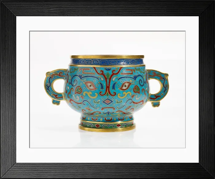 Framed Print : Imperial censer in shape of ancient ritual food container (gui), 1736-1795. Creator: Unknown Framed Print : Imperial censer in shape of ancient ritual food container (gui), 1736-1795. Creator: Unknown