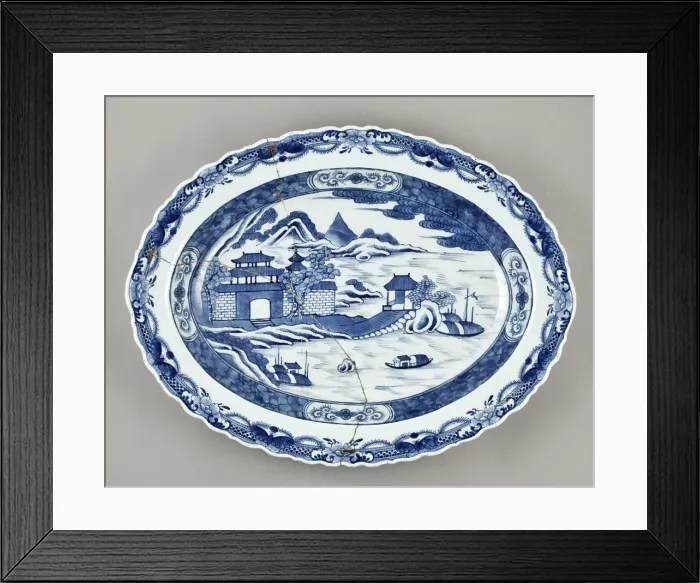 Framed Print : Meat dish or stand for a tureen, 1800-1899. Creator: Unknown Framed Print : Meat dish or stand for a tureen, 1800-1899. Creator: Unknown