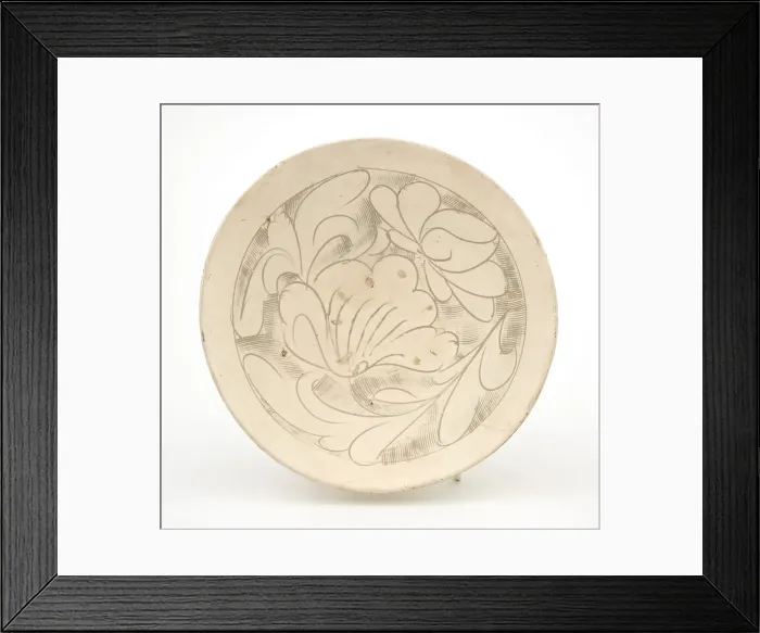 Framed Print : Deep bowl with peony design, Jin dynasty (1115-1234). Creator: Unknown Framed Print : Deep bowl with peony design, Jin dynasty (1115-1234). Creator: Unknown