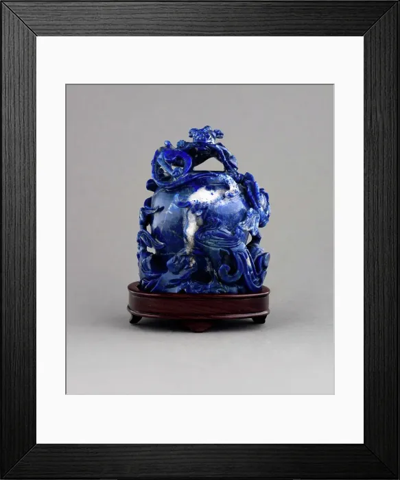 Framed Print : Dragon and Phoenix bowl with stand, date unknown. Creator: Unknown Framed Print : Dragon and Phoenix bowl with stand, date unknown. Creator: Unknown