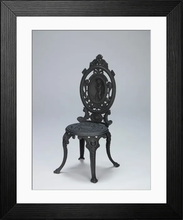 Framed Print : Garden chair, about 1860-1870. Creator: Unknown Framed Print : Garden chair, about 1860-1870. Creator: Unknown
