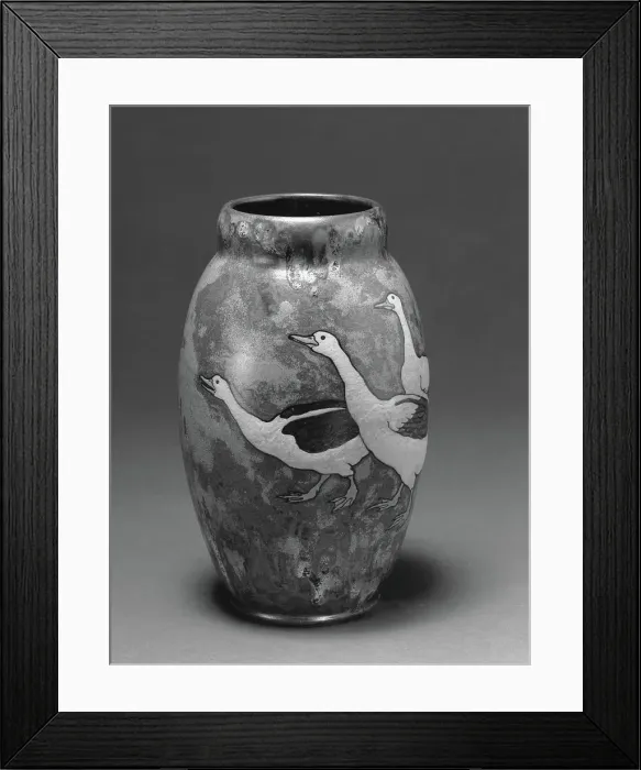 Framed Print : Vase, about 1898-1900. Creators: Charles Virion, Albert Boue, Alphonse Petit, Montigny-sur-Loing Manufactory Framed Print : Vase, about 1898-1900. Creators: Charles Virion, Albert Boue, Alphonse Petit, Montigny-sur-Loing Manufactory
