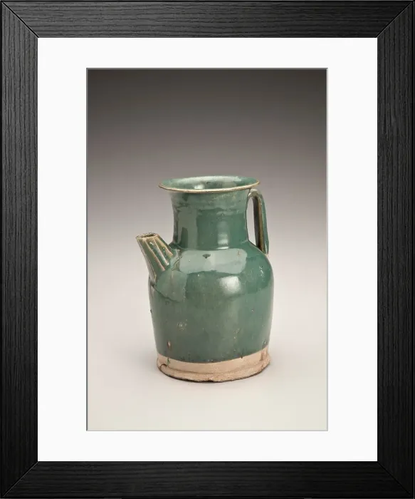 Framed Print : Turquoise ewer with short spout, 618-907. Creator: Unknown Framed Print : Turquoise ewer with short spout, 618-907. Creator: Unknown