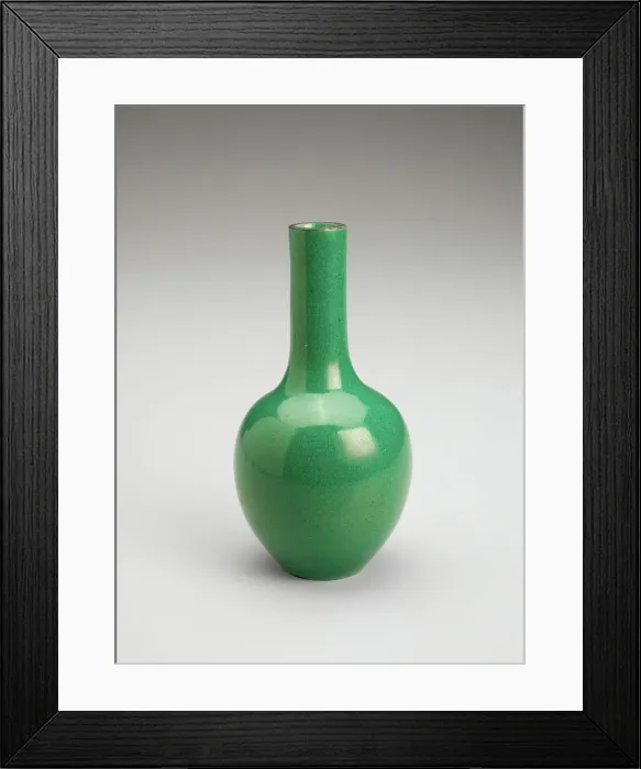 Framed Print : Tall green vase, date unknown. Creator: Unknown Framed Print : Tall green vase, date unknown. Creator: Unknown