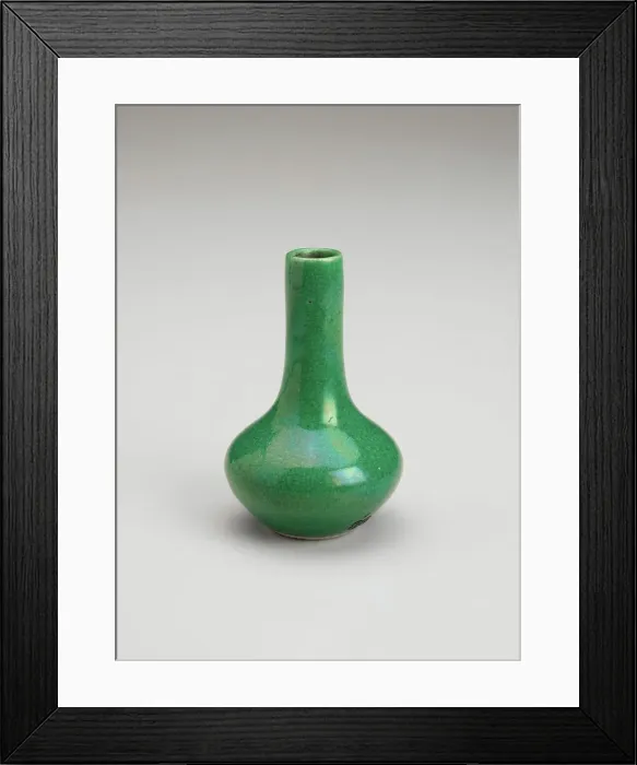 Framed Print : Squat green vase, 1700s. Creator: Unknown Framed Print : Squat green vase, 1700s. Creator: Unknown
