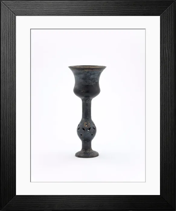 Framed Print : Stem cup with pierced bulbous stem, about 2500 B.C.E.. Creator: Unknown Framed Print : Stem cup with pierced bulbous stem, about 2500 B.C.E.. Creator: Unknown