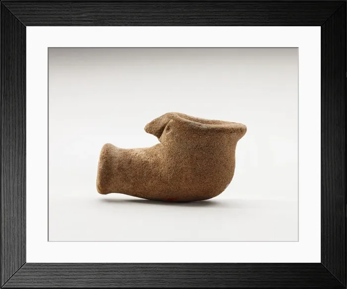 Framed Print : Effigy pipe bowl in the shape of a bird's head, 500-1500. Creator: Unknown. Effigy pipe bowl in the shape of a bird's head, 500-1500. Creator: Unknown Framed Print : Effigy pipe bowl in the shape of a bird's head, 500-1500. Creator: Unknown. Effigy pipe bowl in the shape of a bird's head, 500-1500. Creator: Unknown