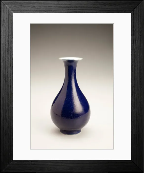 Framed Print : Deep-blue vase, 1700s. Creator: Unknown Framed Print : Deep-blue vase, 1700s. Creator: Unknown