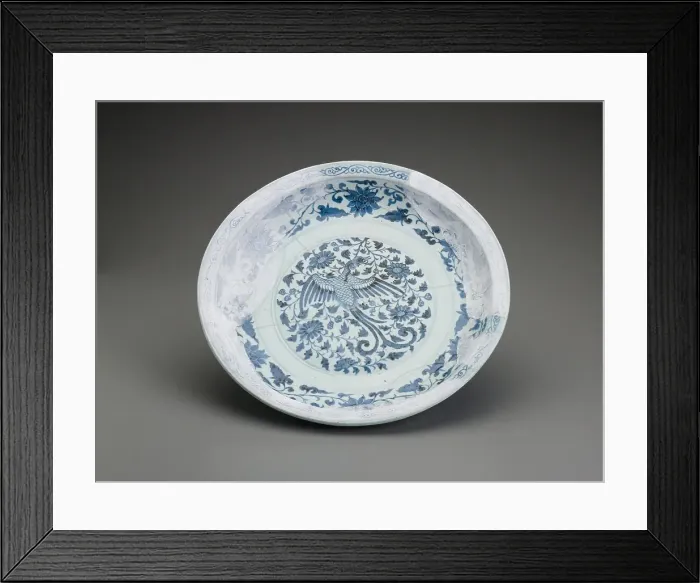 Framed Print : Platter fragment with phoenix design, 1350-1368. Creator: Unknown Framed Print : Platter fragment with phoenix design, 1350-1368. Creator: Unknown