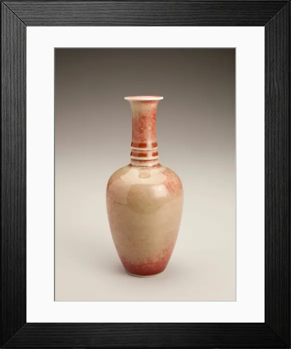 Framed Print : Tan vase with neck rings, 1662-1722. Creator: Unknown Framed Print : Tan vase with neck rings, 1662-1722. Creator: Unknown