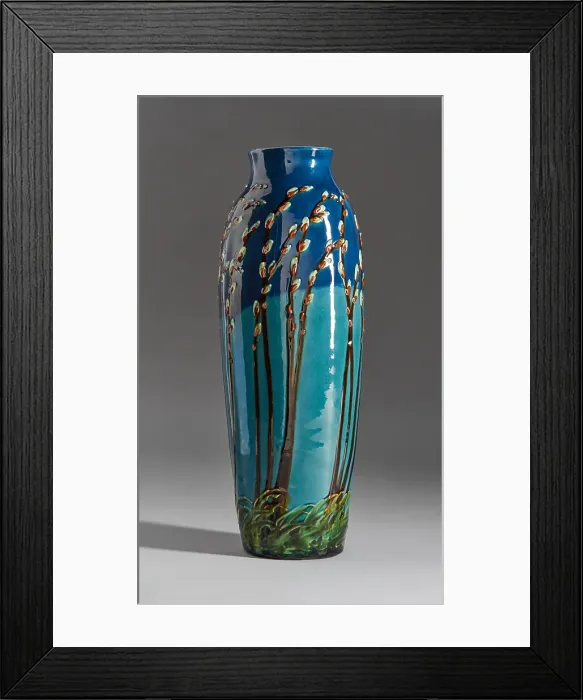 Framed Print : Willow Catkin Vase, about 1897. Creator: Max Laeuger Framed Print : Willow Catkin Vase, about 1897. Creator: Max Laeuger