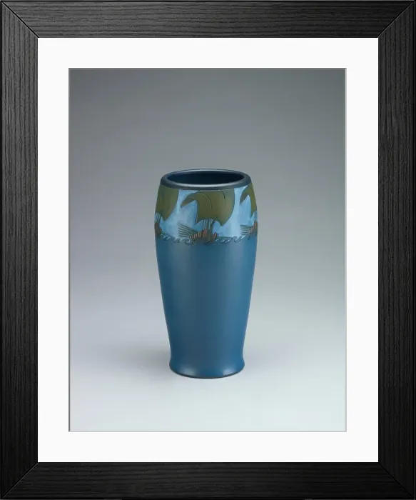 Framed Print : Vase, designed about 1916. Creator: Marblehead Pottery Framed Print : Vase, designed about 1916. Creator: Marblehead Pottery