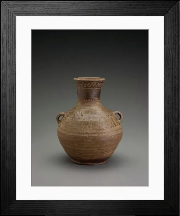 Framed Print : Jar with combed design, about 50. Creator: Unknown Framed Print : Jar with combed design, about 50. Creator: Unknown