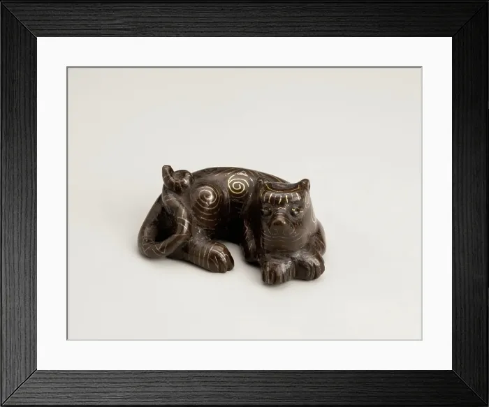 Framed Print : Reclining tiger, 960-1279. Creator: Unknown Framed Print : Reclining tiger, 960-1279. Creator: Unknown