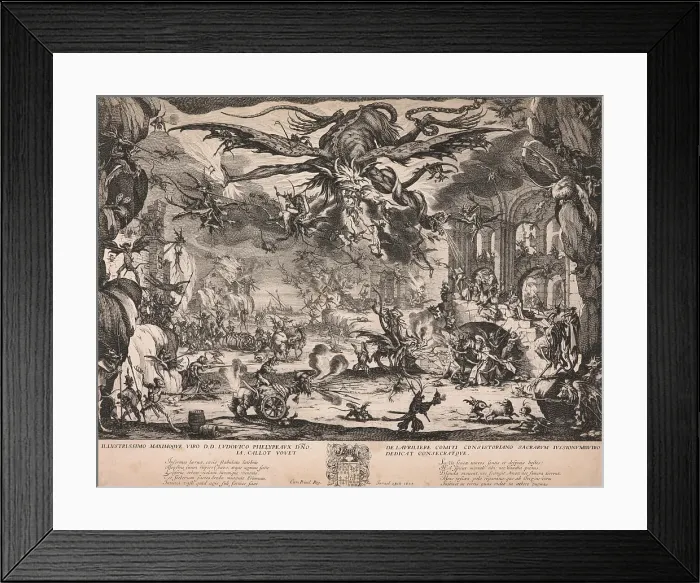 Framed Print : The Temptation of St. Anthony, 1635. Creator: Jacques Callot Framed Print : The Temptation of St. Anthony, 1635. Creator: Jacques Callot