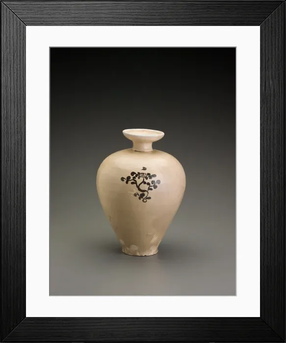 Framed Print : Broad jar with floral design, about 1100. Creator: Unknown Framed Print : Broad jar with floral design, about 1100. Creator: Unknown