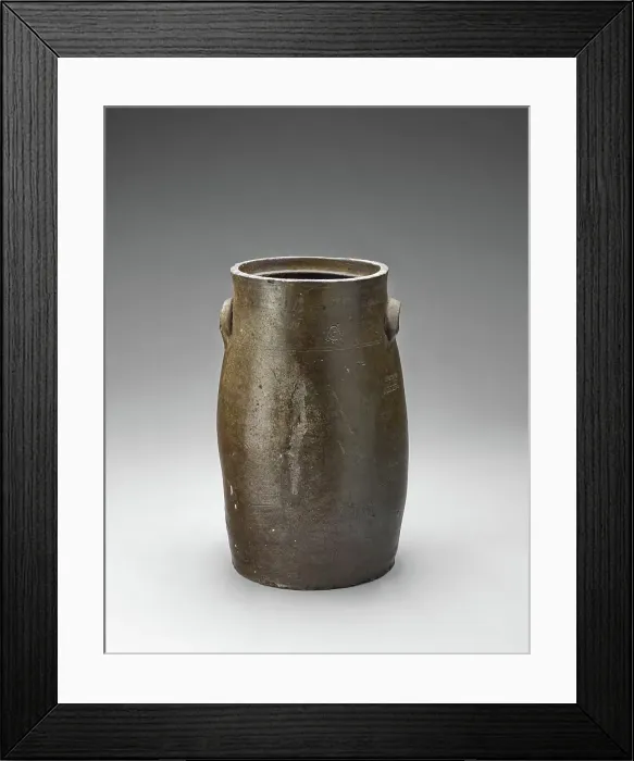 Framed Print : Churn, 1854 - about 1860. Creator: Uhl Pottery Framed Print : Churn, 1854 - about 1860. Creator: Uhl Pottery